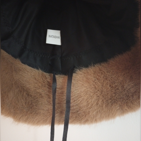 Natasha Brown Faux Fur Bucket Hat - Picture 7 of 7